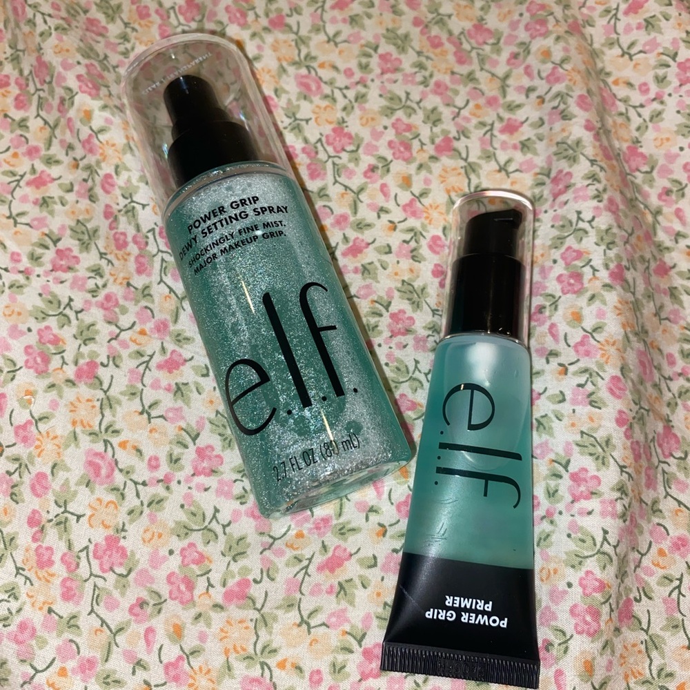 ELF Teal/Turquoise Power Grip Setting Spray & Primer Duo